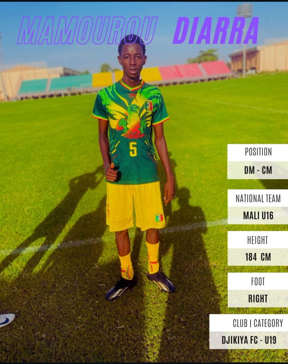 Djikiya_fc's tweet image. 🚨𝐏𝐞́𝐩𝐢𝐭𝐞 𝐞𝐧 𝐯𝐮𝐞🚨
𝐌𝐚𝐦𝐨𝐮𝐫𝐨𝐮 Diarra
Milieu Défensif ou Central
Taille : 1.84 m
@Djikiya_fc - #U19

✅ Milieu box-to-box complet
✅ Explosif &amp;amp; agressif dans les duels
✅ Très technique avec ballon
✅ Grande facilité de sortie de balle
✅ Excellente vision de jeu