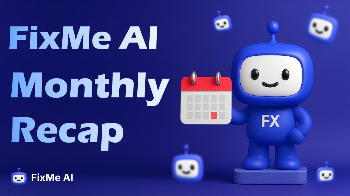FixMe AI (@fixme_ai) on Twitter photo FixMe AI Monthly Recap – $FIX Growth, Partnerships, and MVP Showcases 🗓️
September was a big month for FixMe AI, filled with growth, achievements, and strong community momentum.
• $FIX Presale on <a href="/pinkecosystem/">PinkSale (Pink Ecosystem)</a> reached #1 trending and sold out in just 2 hours.
• Secured a FixMe AI Monthly Recap – $FIX Growth, Partnerships, and MVP Showcases 🗓️
September was a big month for FixMe AI, filled with growth, achievements, and strong community momentum.
• $FIX Presale on <a href="/pinkecosystem/">PinkSale (Pink Ecosystem)</a> reached #1 trending and sold out in just 2 hours.
• Secured a