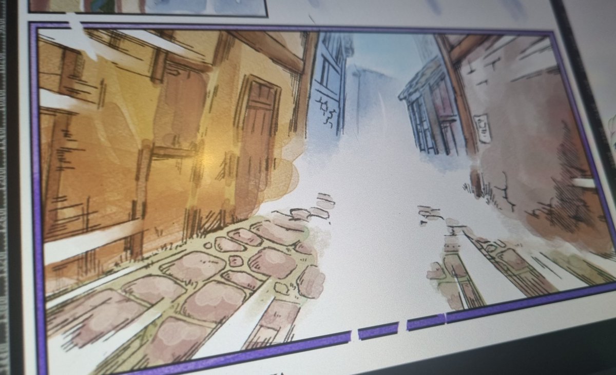 MrElementron's tweet photo. Decided to try out giving the town buildings varied colors reminiscent of 90s fantasy wargaming buildings. Made the BGs look a bit livelier, I feel. Def keeping this https://t.co/BvPARGOBfv