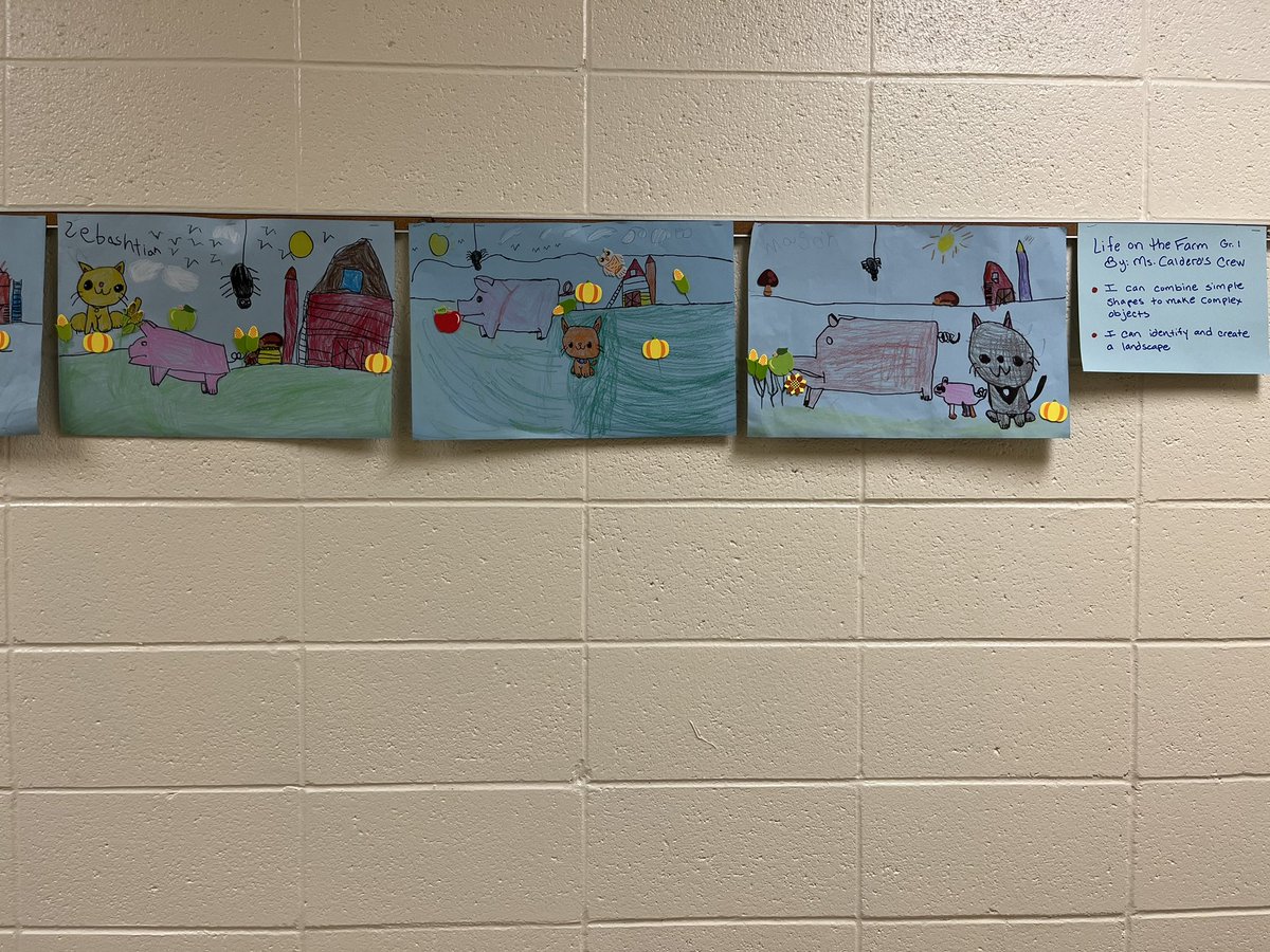 Sanchez Gr. 1 students drawing life on a farm. Making connections with Art. #WeAreCrew. #SanchezUACrew. #BetterTogether. <a href="/urbanleaderEv/">Evelyn Overton</a> <a href="/Ms_Zanghi/">Jess Zanghi</a> <a href="/HPSArtsWellness/">HPSArts&Wellness</a> <a href="/msanchez_crew/">Maria Sanchez School</a>
