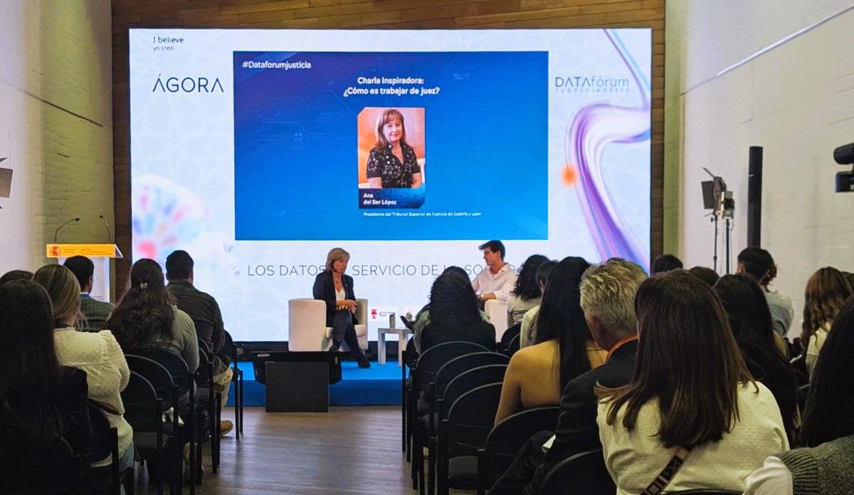 TSJCyL's tweet image. ⚖️La presidenta del #TSJCyL, Ana del Ser, participa en el #DATAforum, organizado por @justiciagob y @unileon, para reflexionar sobre el rol del #juez en la sociedad actual y compartir su experiencia. 

▪️&quot;Los #jueces trabajamos mucho para resolver los problemas de las personas&quot;.