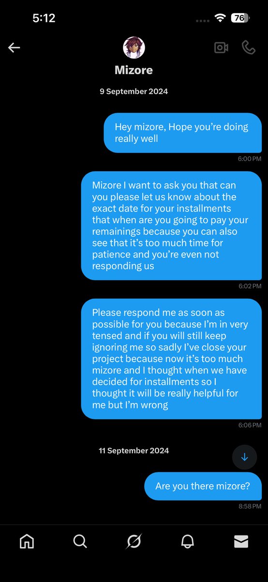 cloud_assets's tweet photo. SUCH A BAD EXPERIENCE:💔

Been working in this community for the past 4 years but It breaks our heart to say that me and my team were scammed by a client. Last year @XShirax  commissioned us to create a full 2D model, including rigging, for a total of $1300… https://t.co/RA9sWu7EQa