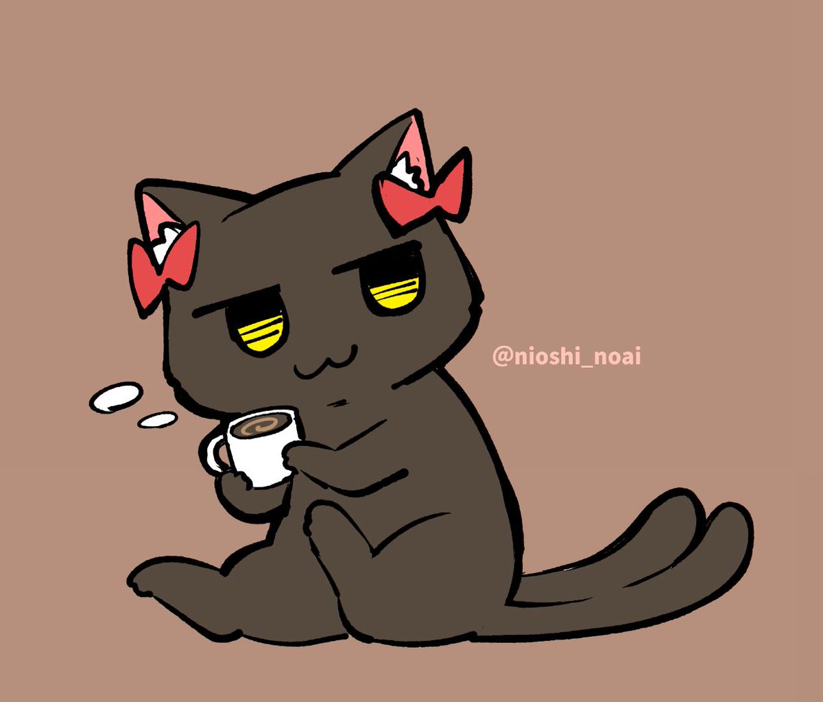 火焔猫燐 「#コーヒーの日 #東方」|野愛におし@「奴隷モフ死」連載中のイラスト