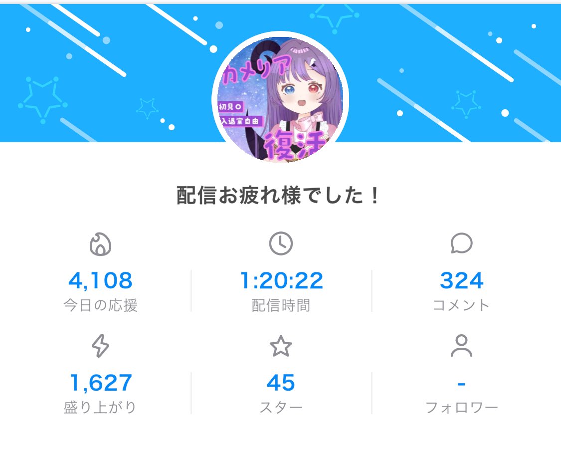 お疲れ様です！
昨日からちょっと配信をまた始めました🥹🫶

昨日今日会いに来てくれた方には感謝感激です！
久しぶりの配信で緊張してましたが、また話せて嬉しかったです🥰
また、ちょこちょこやってくのでよろしくお願いします‼️