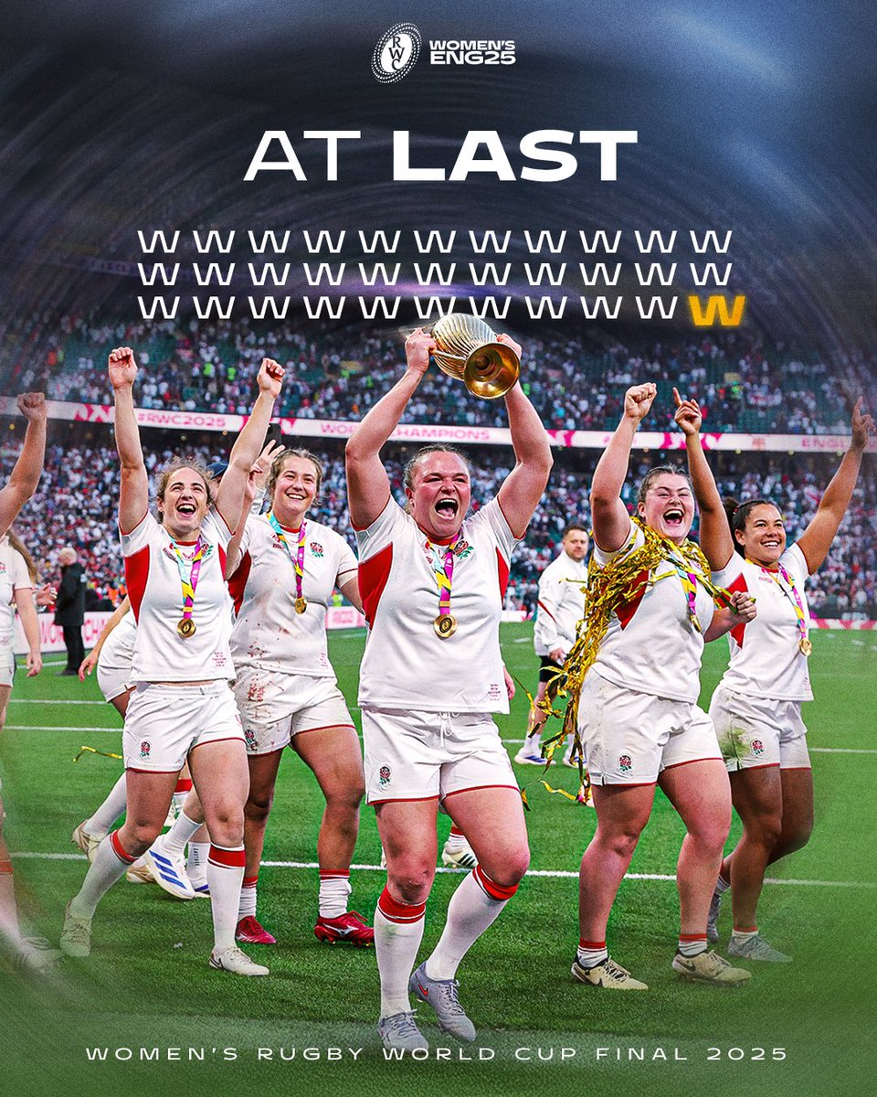 rugbyworldcup's tweet image. Breaking their own records 🙌
England are now unbeaten for the past 33 games, lasting 917 days without a loss 🌹
#RWC2025
