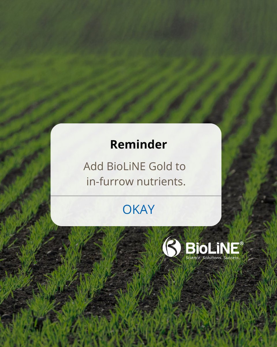 BiolineCorp's tweet photo. Don’t dismiss those reminders to put BioLiNE on your fall planted crops 😉 #bioline #firstclassfulvic #biostimulant #fulvicacid https://t.co/d5xQt0VQcP