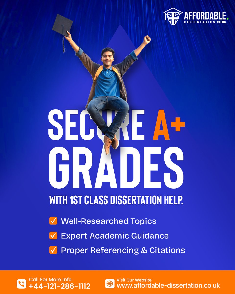 AffDissertation's tweet image. 📚 Blank screen? Deadline looming? Don’t give up.
With 1st Class Dissertation Help, you move from confusion ➝ clarity ➝ A+ success.
✅ Research
✅ Writing
✅ Editing
✅ Referencing
👉 Start winning today:
Contact us: +44-121-286-1112
website: affordable-dissertation.co.uk