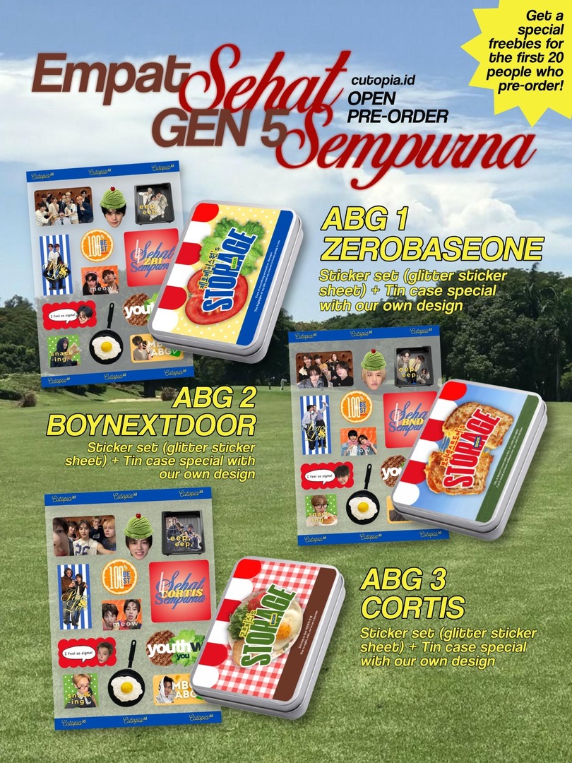 hi corsell! iNTEREST CHECK ♥️
hii cortismania, sender mau tes ombak buat open pre-order tincase + sticker mbg abg 🍅🥬🥗🥪 bisa costum juga!! — drop usn if U INTEREST YAAHH 🙌🏻