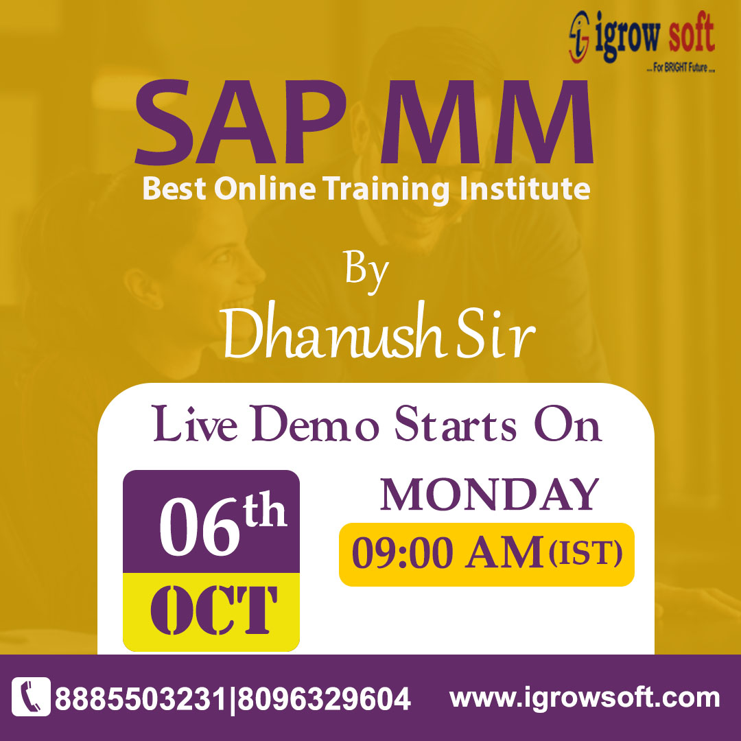 igrowsoftindia's tweet image. Top SAP MM Course Training by Dhanush Sir from Igrowsoft
Visit:igrowsoft.com/sap-mm-trainin…
Call Us:+918885503231|8096329604
Email: igrowsoft.yours@gmail.com

#sapmmtraining
#sapmmtraininginstituteinameerpet
#sapmmtraininginhyderabad