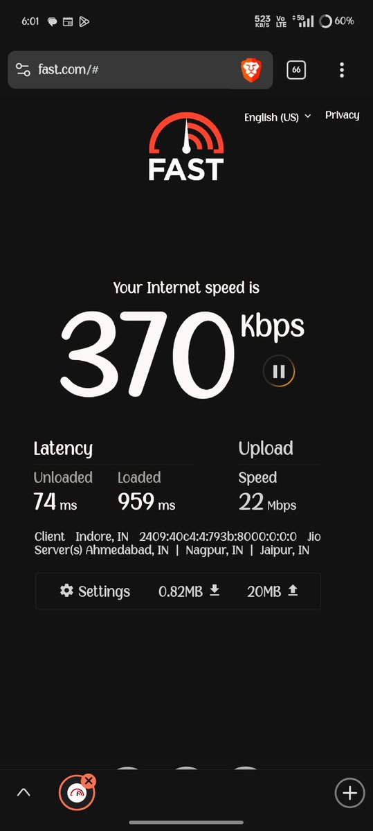 Abss30644236733's tweet photo. Jio is giving horrible 5g download speed in our area Dharamjaigarh, Chhattisgarh. The upload speed is quite usable but download speed is unusable.
And it is happening daily for hours and from several days.
Jio check into this @reliancejio @JioCare @RelianceJioCare  
Fix this ASAP https://t.co/73W70y30tN