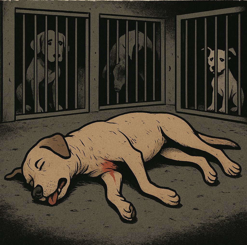 Belediyeler yaşlı, sahipli, bakılan, mahalleli tarafından sevilen köpekleri bile ÇALARAK toplama kamplarına tıkıyor‼️
Sağlıklı hayvanları direk öldürüyorlar ya da acılar içerisinde ölmelerini izliyorlar‼️

Az kaldı, çok az kaldı…
Hepiniz yargılanacaksınız ❗️
