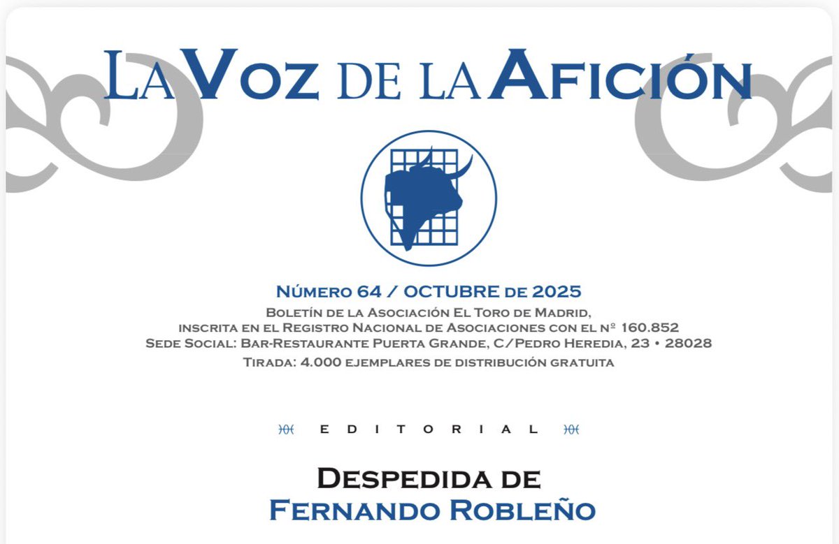 Este sábado, desde una hora antes del festejo, estaremos repartiendo el nº 64 de La Voz de la Afición. La edición contará con una tirada gratuita de 4.000 ejemplares. Invitamos a todos los aficionados a recoger su ejemplar.