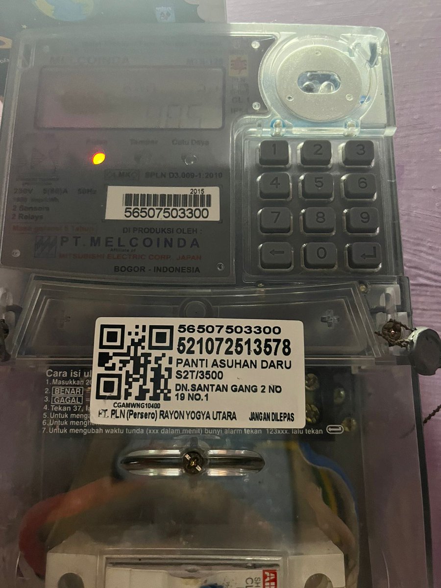anggitnsp's tweet photo. Pulsa panti menipis Monggo yg mau sedekah wa token ke 08157959229 no meter 521072513578 https://t.co/OvdydQCUX0