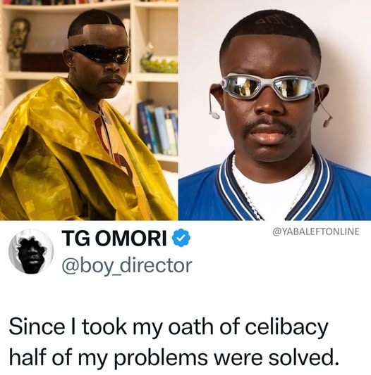yabaleftonline's tweet photo. Music video director, TG Omori, says half of his problems were solved after he became celibate. https://t.co/G5oTgaEOec