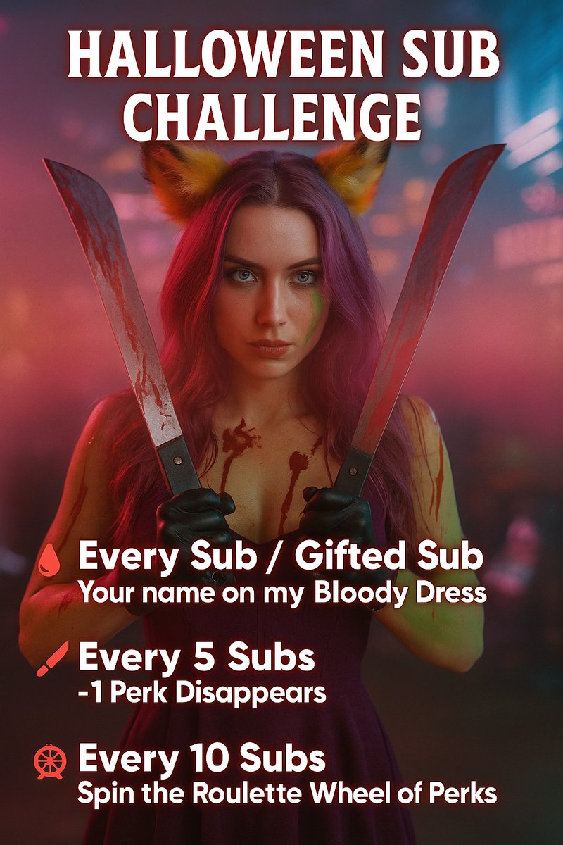 still claiming souls until the 30th of this month I will be wearing the dress on Halloween stream :-) <a href="/KickCommunity/">KICK Community</a> <a href="/KickVillage/">KickVillage</a> <a href="/KickStreaming/">KICK</a>  @horror #foxyredheadgaming