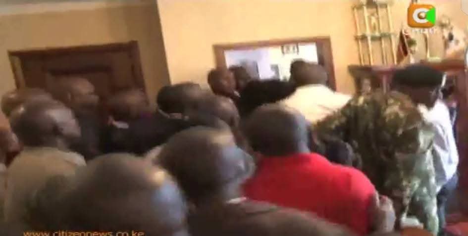 AgungaRodgers's tweet photo. On 6th September 2013, Nairobi Governor Evans Kidero was caught on camera slapping  Women Rep Rachel Shebesh during a heated confrontation at City Hall. The video and photos spread like wildfire, sparking heated debates nationwide on respect, gender, and political decorum. https://t.co/TYMQ926Mxn