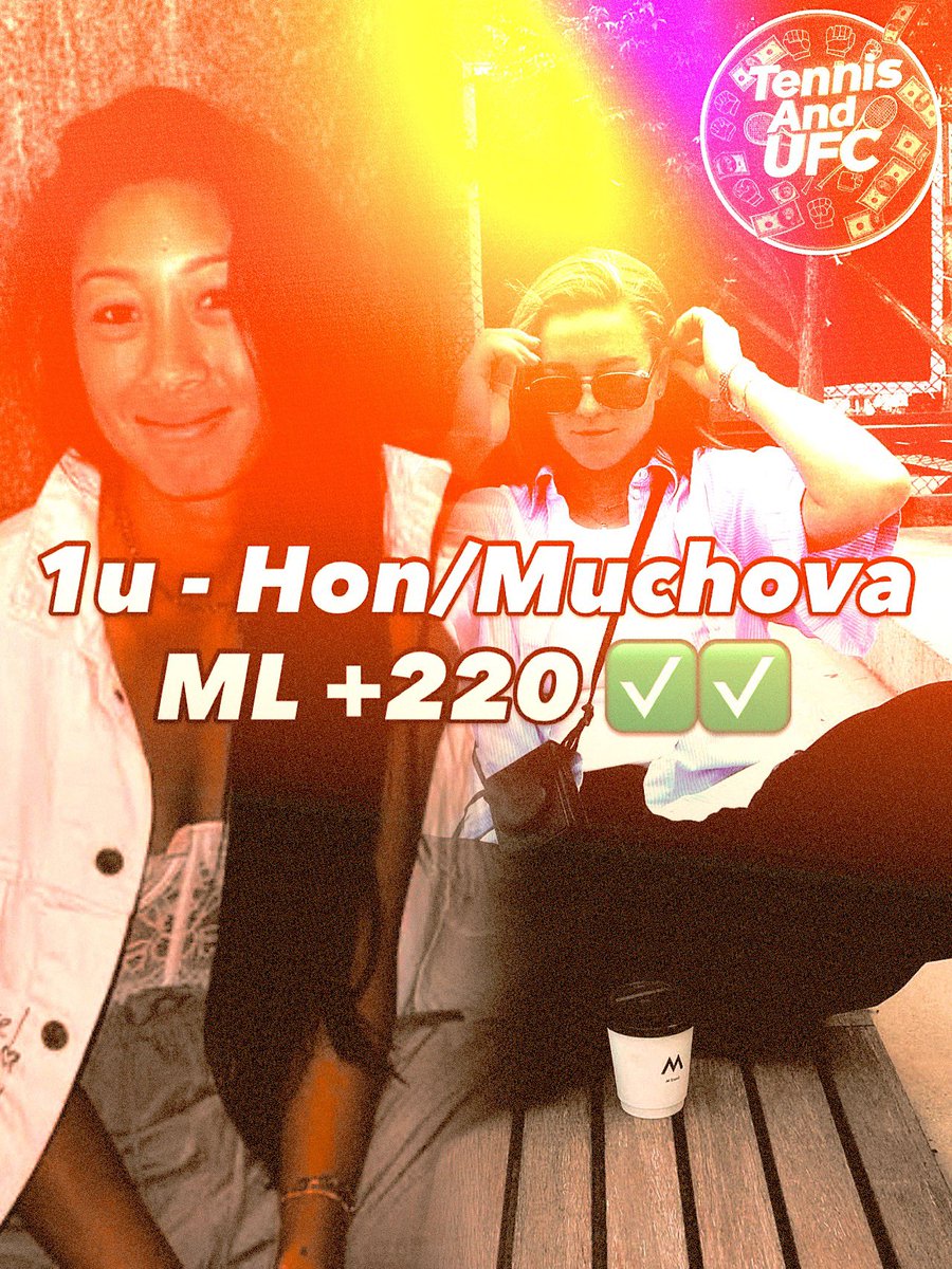 TennisAndUFC's tweet photo. 1u - Hon/Muchova ML +220 โ
โ
Next upโฆ
Had to rock with EVERYONEโS FAVORITE NOT SO SECRET BISEXUAL COUPLE PLAYING DOUBLES TOGETHER ๐ฉโโค๏ธโ๐โ๐ฉ๐
+220 NO SWEATER ๐๐
Link in bio to join my Discord and you can save a bit for Halloween too ๐
Karolina Muchova + Priscilla Hon = ๐ฅต
Asia Muhammad + Demi Schuurs play a lot of doubles, but both players definitely suck ๐คฃ๐ฎ
Easy๐ฐ๐ค๐
#2025ChinaOpen #TennisTwitter #GamblingX #WatchMoreDoubles