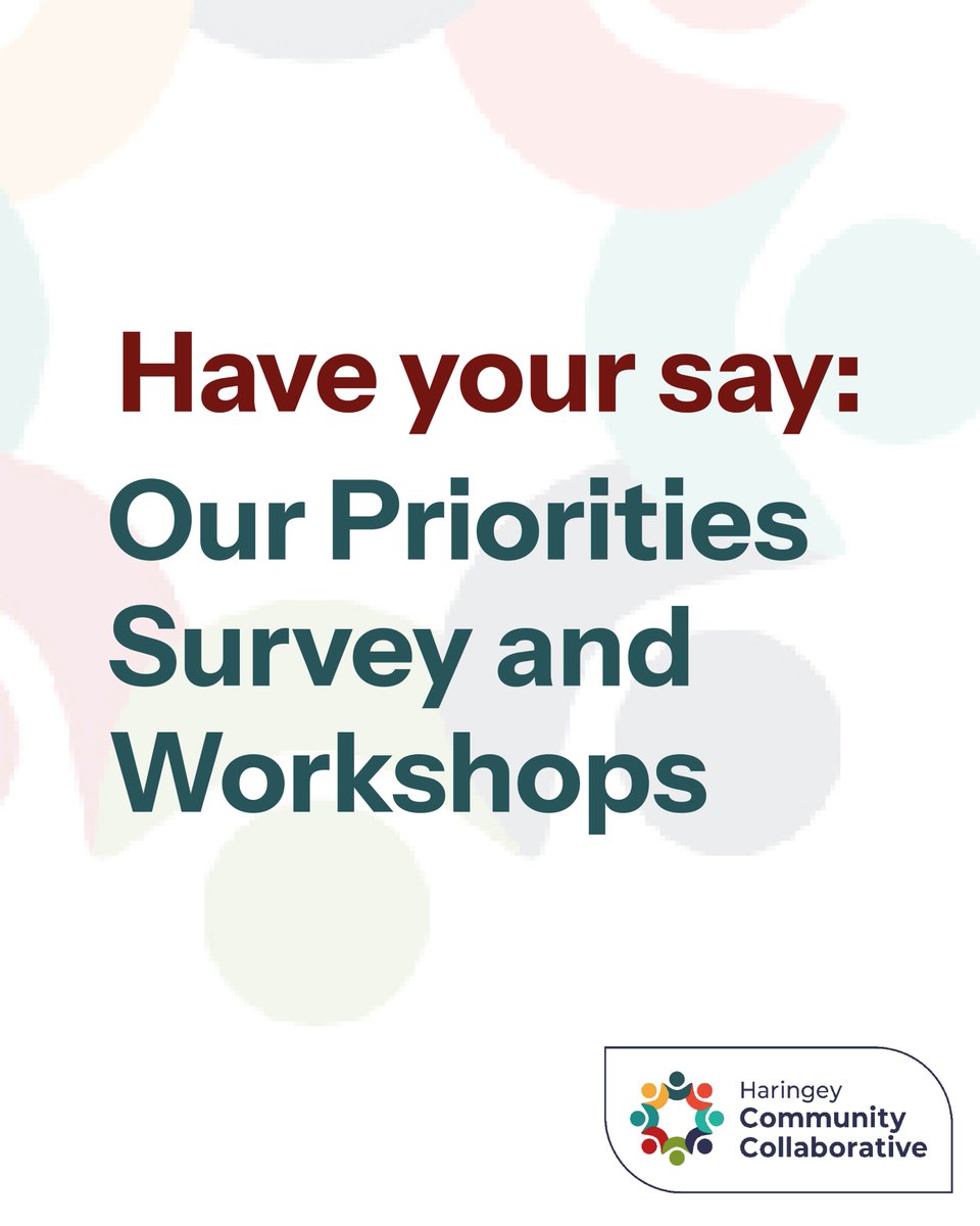 Priorities Review for 2025 - 2026
Haringey Community Collaborative is inviting all local VCS organisations to take part in shaping our priorities for 2025.
Your feedback will ensure the voices of local VCS organisations remain at the heart of decision-making.