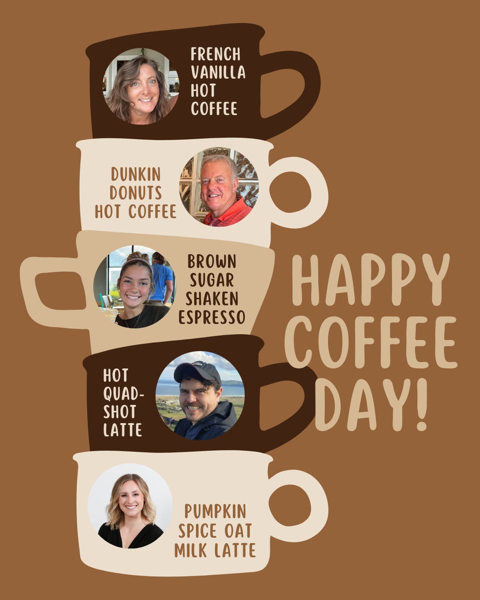 daiglecreative's tweet image. Our team wishes you a fully caffeinated International Coffee Day! ☕✨ We&apos;ll be celebrating with our go-to coffee orders that helps us produce our best work every day. 💪 #CoffeeDay #TeamFun