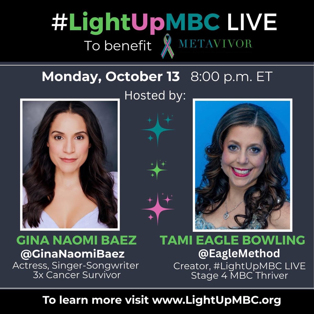 JaniceTNBCmets's tweet photo. October (Pinktober 🎀)  is here 🩷💙💚<sigh>

October 13th - National MBC Awareness Day! Join in for the #LightUpMBC global campaign & live show 8 pm ET on @metavivor YouTube or Facebook Live & help #FundMBCresearch!

BC Awareness month perspective from dear friend, MBC-haver, & incredible #patientadvocate➡️@AMJohnston1315 
👉🏻https://t.co/LpuzKZj2Sr

#MetastaticBreastCancer
#BeyondPinkRibbons
#StageIVNeedsMore
#bcsm