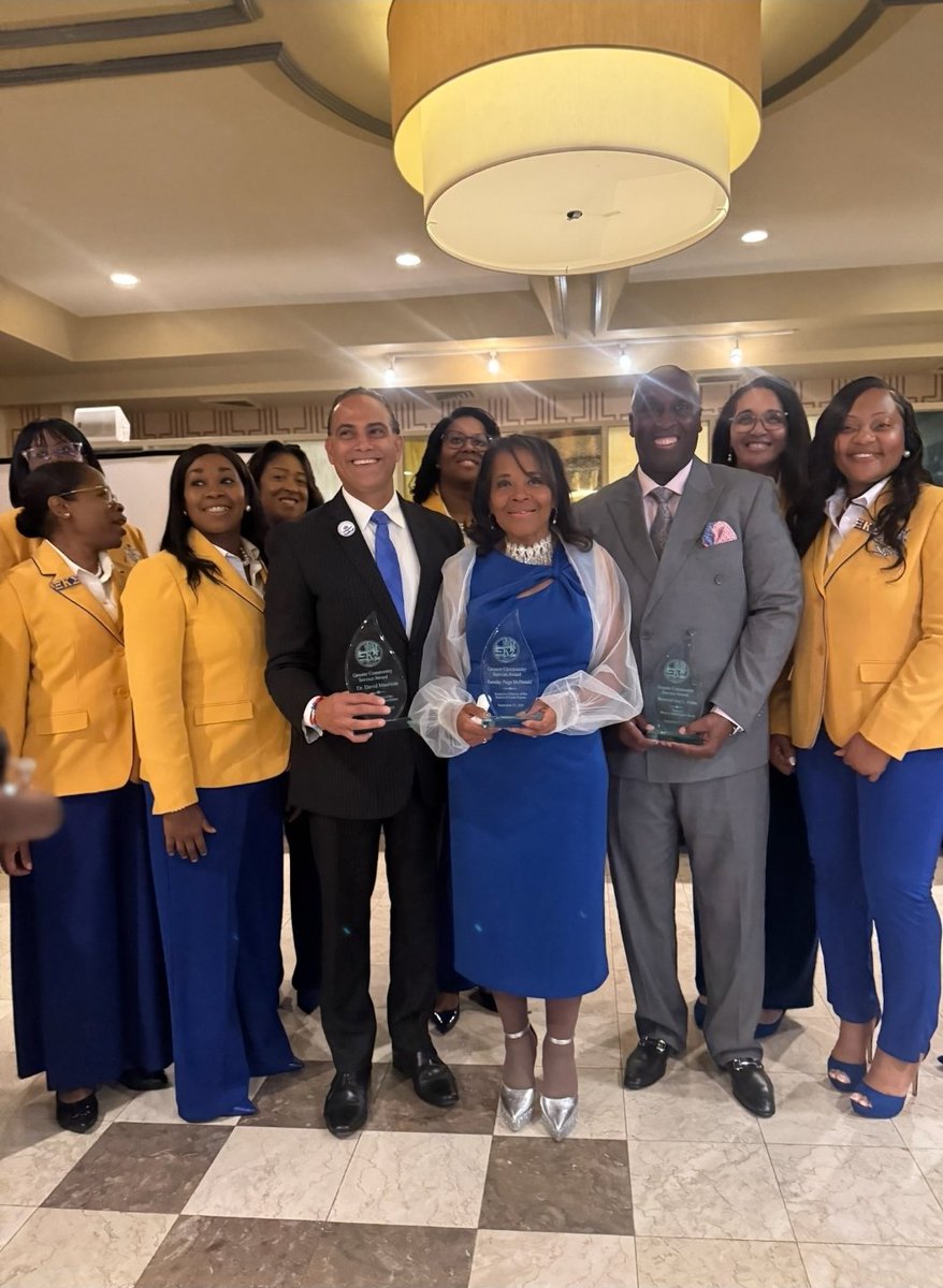 DrMauricio's tweet image. I was humbled to be honored with Mrs. McDonald and Reverend Colter at the Sigma Gamma Rho Sorority, Inc gala. I accepted the community award on behalf of our
@PeekskillCSD
board, administrators, staff and partners. It is a testament to our collective work as a community.