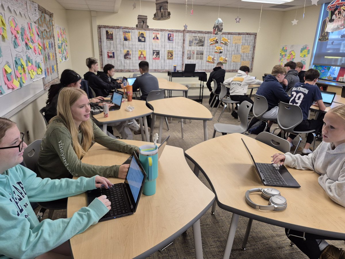 In the age of AI, is seeing... believing?? Ss working to decipher truth vs. fiction w/ propaganda in Integrated/Honors Integrated Studies! Exploring deepfakes and the influence of AI in today's society. #STEM #HISTORY #ENGLIT #PBL #collaboration <a href="/hilltopspartan/">Montour High School</a> <a href="/carrie_woodard_/">Carrie Woodard, NCC, NCSC</a>