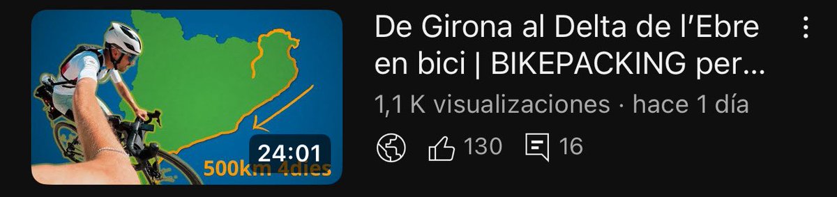 sergimapons's tweet photo. Costa 0€ donar suport a un creador de contingut en català. 🙏🏼❤️
Aquí teniu el meu últim vídeo fent des de Girona fins al Delta de l'Ebre fent tota la costa catalana amb bikepacking! Una experiència única gravada en format Blog!
Subscriu-te si t’agraden aquestes aventures ✨ https://t.co/ONI6sPYYCY