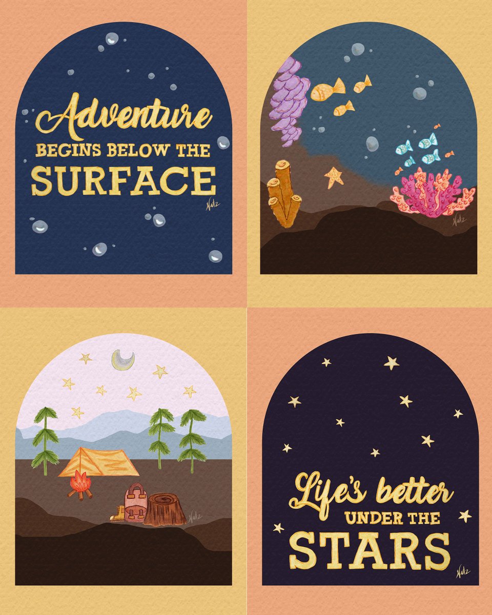 Natasha_Aguiar_'s tweet image. It all started with simple doodles of tents and coral.
Swipe to see the journey from concept to creation ->
#ArtProcess #FromSketchToFinal #SurfacePatternDesign #ArtLicensing #PatternDesign #StarryNights #CoralReefArt #WhimsicalArt #TextileDesign #ArtistLife #ArtCollections