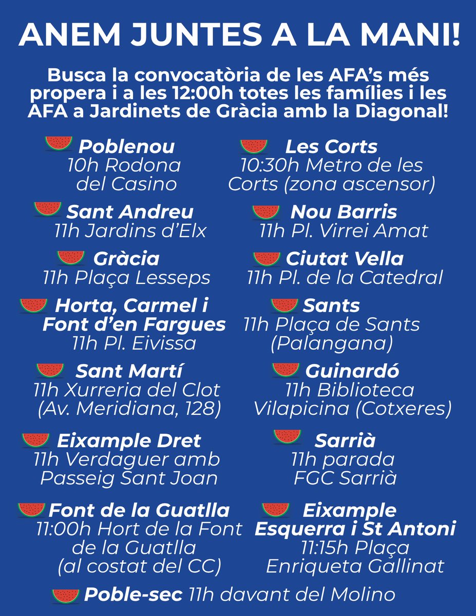 AFAPegaso's tweet photo. El 4 d’octubre, convoquem a totes les famílies a sortir als carrers en una gran manifestació unitària per exigir l’aturada del Genocidi a Gaza i a Palestina

BUSCA LA COLUMNA DE LES AFA MÉS PROPERA I UNEIX-T’HI! https://t.co/AFwCsDoOcC