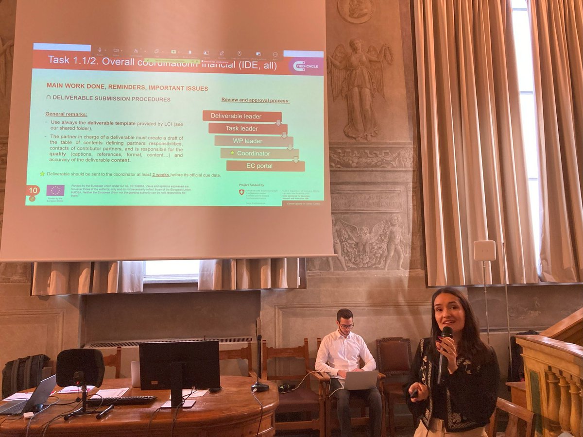 neo_cycle's tweet photo. The NEO-CYCLE consortium gathered in historic Pavia for the M12 meeting! A great moment to review 1 year of progress, share results &amp; strengthen collaboration. Thanks to @unipv  &amp; all partners.
🔗 https://t.co/3GAl2W8Fta
#NEOCYCLE #UPCYCLING #HORIZONEUROPE https://t.co/0JpzlMx9Ew