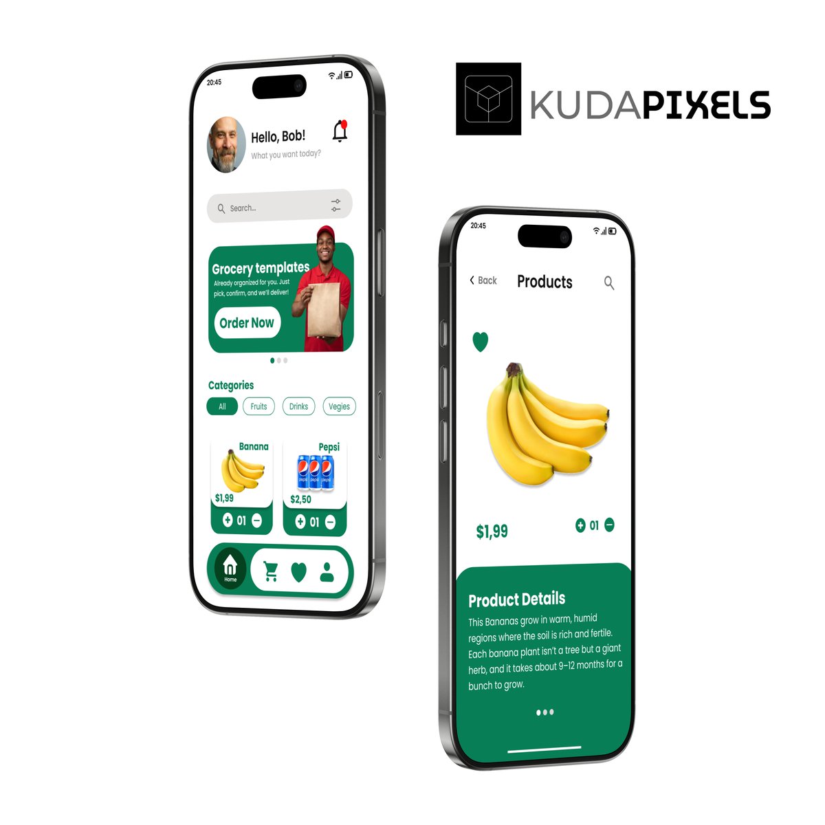 Grocery App UI!

Doing the user interface of a project is really amazing, the feeling of seeing your ideas in a project is really priceless!