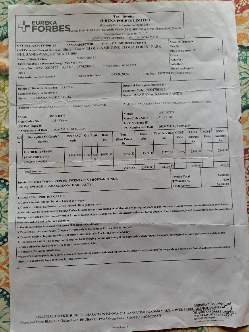 SubashPanda9's tweet photo. @EUREKAFORBESLT2 
Why services denied for this product. Call on 9861040273 https://t.co/7xqNJgMDtm