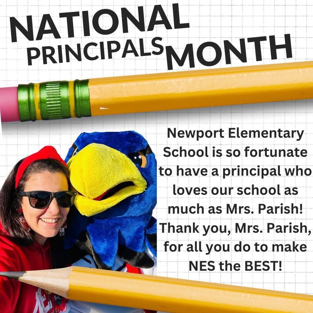 October is National Principals Month, and we are excited to celebrate the best! Thanks to Mrs. Parish for everything she does to make NES an amazing place to work and learn! #NESrocks #NationalPrincipalsMonth
