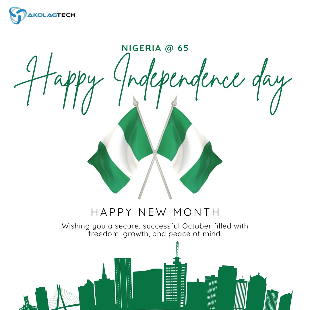 Celebrating the resilience, diversity, and beauty of our beloved nation! Happy Independence Day, Nigeria! #NigeriaIndependence #Nigeriaat65
