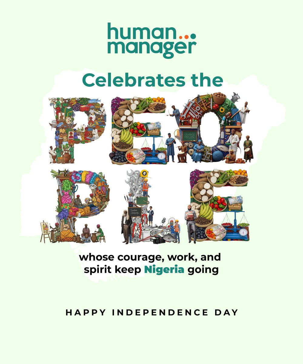 HumanManagerNig's tweet image. Today marks a celebration of resilience, unity, and progress.

As Nigeria stands tall, the courage, work, and spirit of its people remain the driving force of the nation.

Happy Independence Day!

#NigeriaAt65 #1stOctober #HumanManager
