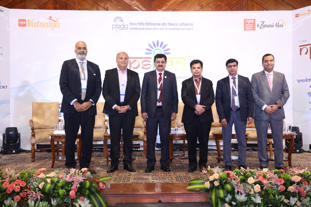 PFRDAOfficial's tweet photo. Glimpses from #NPSDiwas | 1st October 2025

At the conference on “Inclusive Pensions, Innovative Solutions: Strengthening Retirement Security in India”, a special panel discussion focused on the Launch of PF Schemes under the Multiple Scheme Framework and Other Choices.

The session highlighted how innovative pension fund schemes can expand subscriber choices and further strengthen retirement planning for millions of Indians.

#PFRDA #NPSDiwas #NPS #NPSZaruriHai #RetirementSecurity #FinancialInclusion #PensionForAll