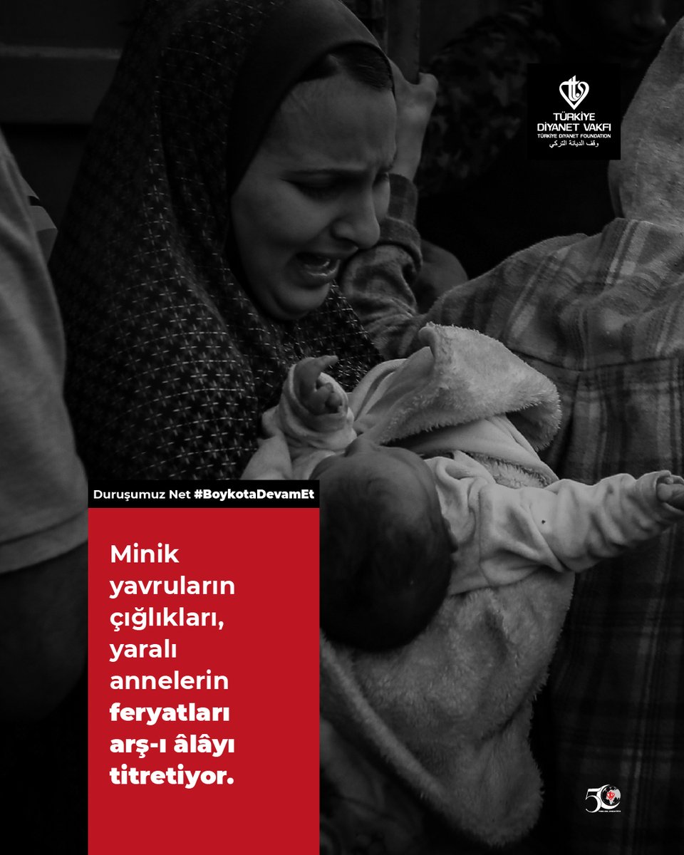 Minik yavruların çığlıkları, yaralı annelerin feryatları arş-ı âlâyı titretiyor.

Duruşumuz Net #BoykotaDevamEt