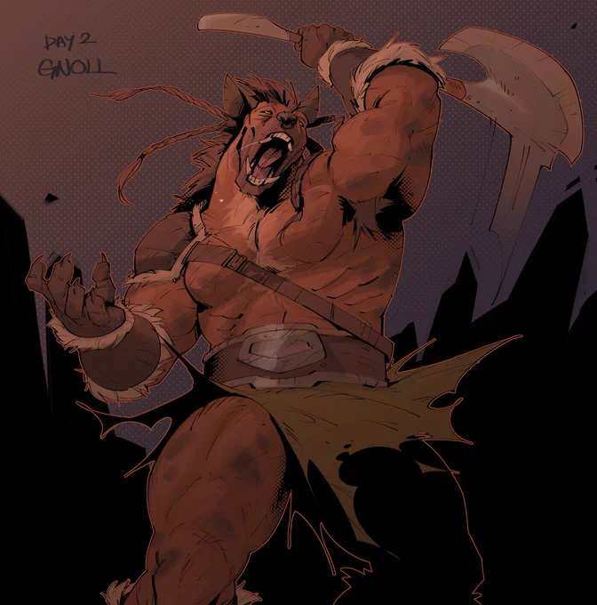 Weretober Day 2 Gnolls are cool??! #Weretober2025