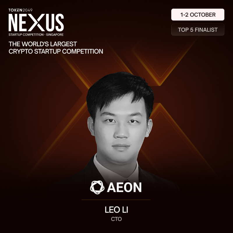 token2049's tweet photo. NEXUS Startup Competition Update 💥

5 finalists have secured their spot. Tomorrow, @AEON_Community, @capapp, @decharge, @glider__, and @karrier_one return to pitch for the win.

📍 3:00 PM @MEXC_Official Stage

Judged by @MaelstromFund • @dragonfly_xyz • @PanteraCapital