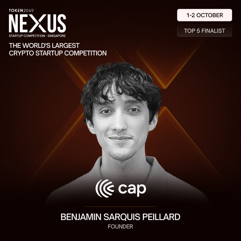 token2049's tweet photo. NEXUS Startup Competition Update 💥

5 finalists have secured their spot. Tomorrow, @AEON_Community, @capapp, @decharge, @glider__, and @karrier_one return to pitch for the win.

📍 3:00 PM @MEXC_Official Stage

Judged by @MaelstromFund • @dragonfly_xyz • @PanteraCapital