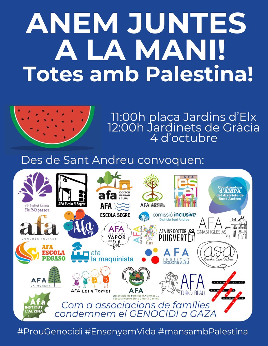 AFAPegaso's tweet photo. I des de Sant Andreu…

A Jardins d’Elx a les 11:00h! https://t.co/cbeQKCw9tl