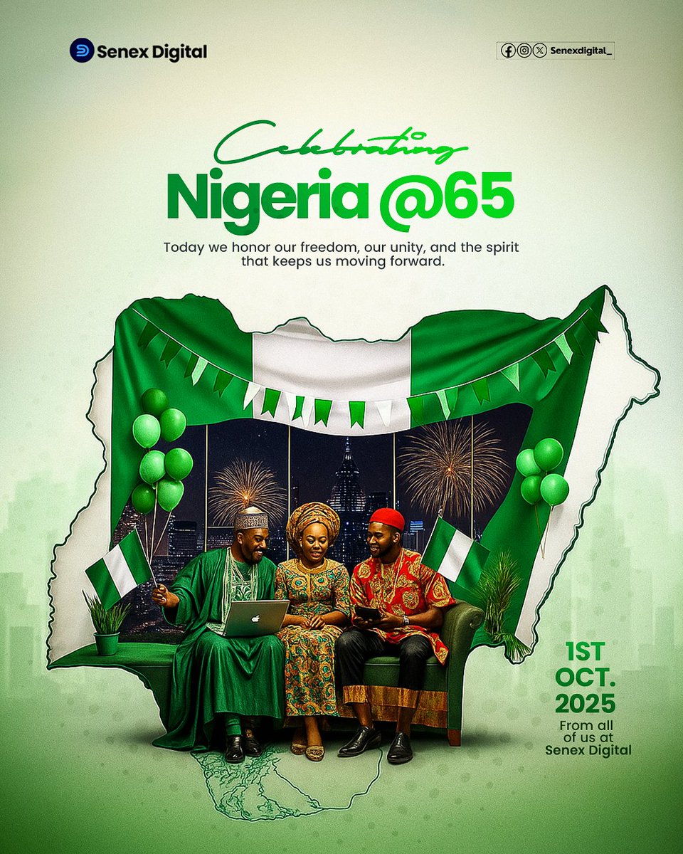 ceejay_prince0's tweet photo. Happy Independence &amp; New month creatives... Flyer Design for Senex Digital 

# https://t.co/e9HJSwF0sh
