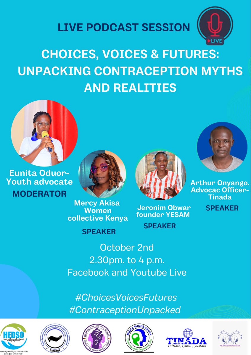 WomenCo_KE's tweet photo. Join our Kisumu County Changing Laws, Changing Lives Project Assistant Mercy Akisah to discuss access to contraceptives on Thursday 2nd October 2025. The Project is implemented in partnership with the government of Canada and the Center for Reproductive Rights. https://t.co/n9E5DfJMdz