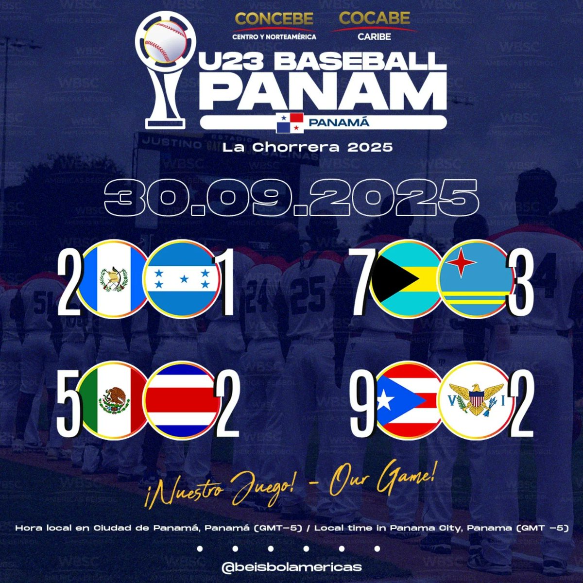 Cocabe_Copabe's tweet photo. Resultados de ayer y partidos para hoy 1ro de Octubre, en el #PremundialU23

@wbscamericas
@beisbolamericas
#Cocabe
@WBSC https://t.co/wXuJBaDVmN