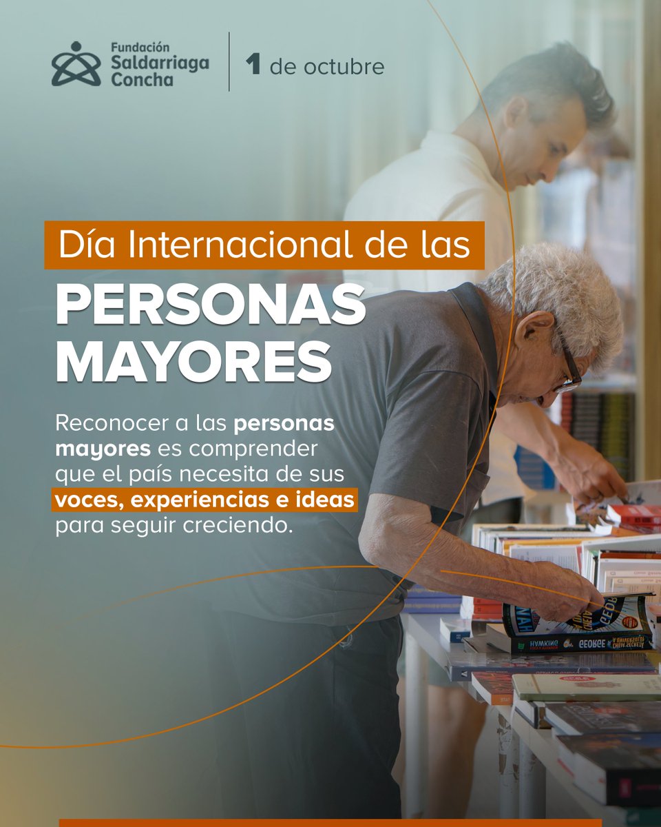 SaldarriagaConc's tweet photo. Cuando las #Personasayores participan activamente en la educación, el emprendimiento y la digitalización, aportan conocimiento y habilidades que fortalecen la sociedad.

En el Día Internacional de las Personas Mayores recordamos que reconocer su contribución es entender que el bienestar presente y futuro depende de integrar todas las voces, en cada etapa de la vida.