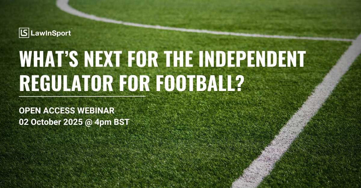 LawInSport's tweet image. What’s next for the Independent Regulator for Football? 
Join us for an open access webinar, ahead of the consultation next week with professional football clubs and the Independent Regulator for Football.

lawinsport.com/sports-law-eve…

#football #governance #sportslaw