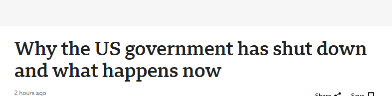 Government shutdown official. As I said this is overall bullish for markets 1 month forward looking so this further confirms a good Q4 potentially.

Reference post:
x.com/MulderSonny/st…
