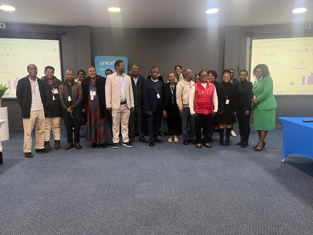 Unicef_Swazi's tweet photo. The national Training of Trainers on WASH FIT is now underway at the Mbabane UN compound! 20 trainers from @MoH_Eswatini and regional teams are being equipped to improve WASH services in healthcare facilities across Eswatini.
#WASHFIT #HealthcareWASH #Eswatini #UNICEF https://t.co/JWAbIo4TYj