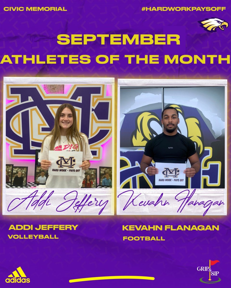 Two AMAZING student-athletes that exemplify what it means to be a CM Eagle - dedicated, disciplined, hardworking, and humble! 

These traits are why CM coaches voted for Addi Jeffery and Kevahn Flanagan as our September Athletes of the Month! 
#HardWorkPaysOff