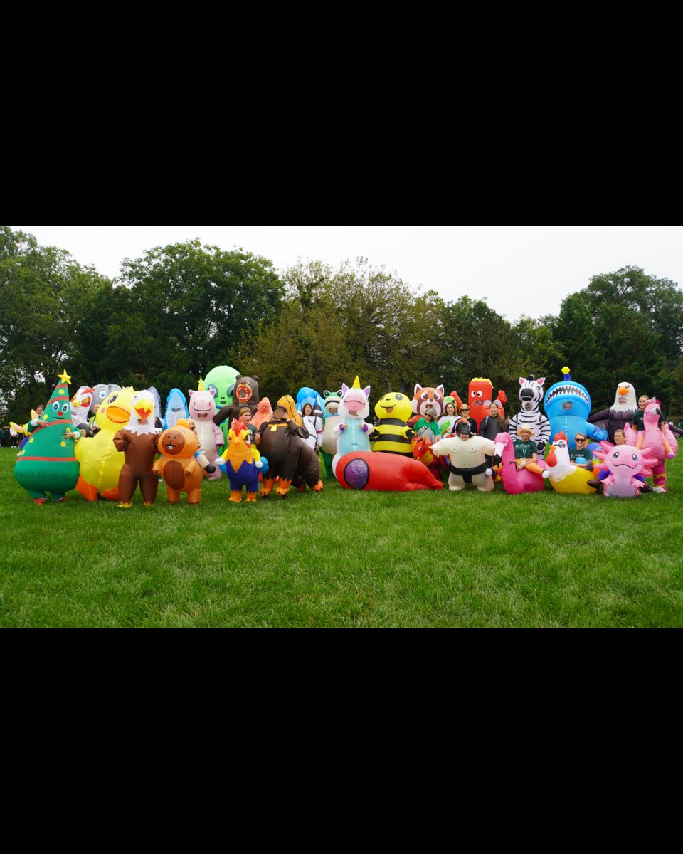 sjschoolva's tweet photo. As part of our Color Run excitement, our incredible faculty suited up for the Inflatable Costume Race—the hilarious incentive for meeting our student registration goal! A big shoutout to all of our amazing volunteers - we couldn’t do it without you! #ColorRun https://t.co/NYBIzm1ka9